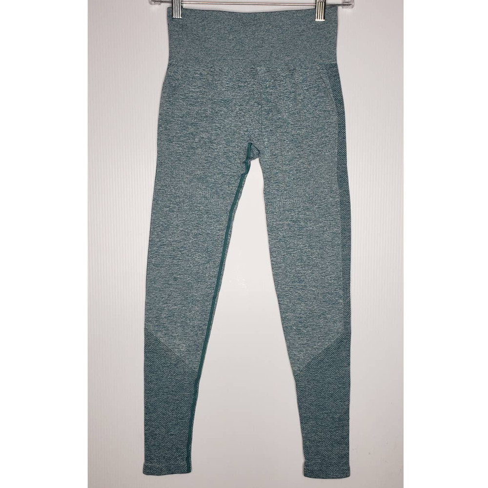 Kora Green Teal Sculpting High Rise 7/8 Legging Small Yoga Gym Wide Waistband